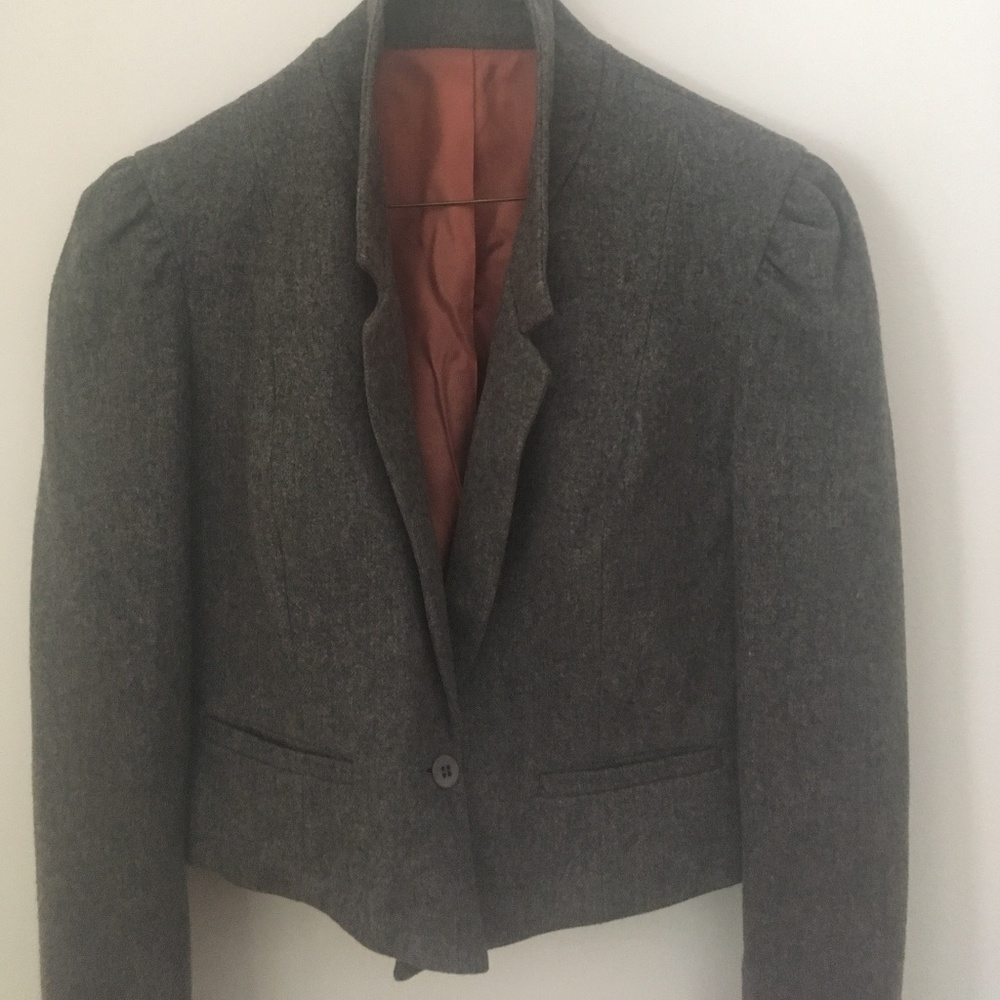 Vintage Cropped Wool Blazer
